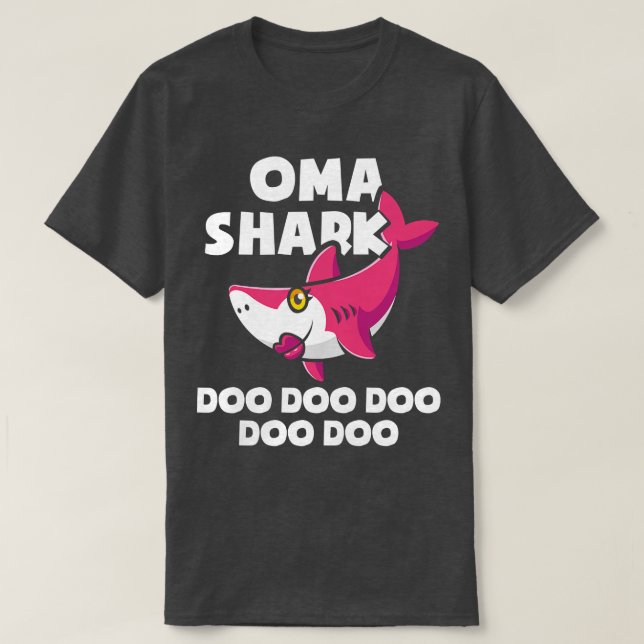 T-shirt Femme Oma Shark Birthday Boy Girl Funny Mothers D (Design devant)