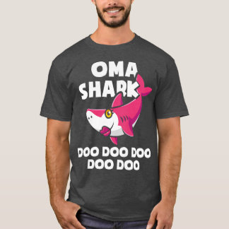 T-shirt Femme Oma Shark Birthday Boy Girl Funny Mothers D