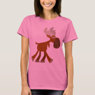 T-shirt femme orignal dessin animé mignon heureux