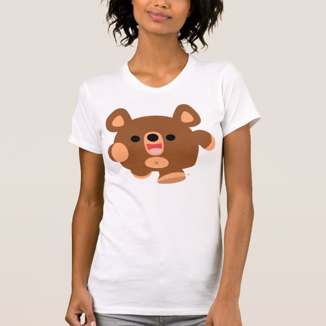 T-shirt Femme Ours Énergétique Cartoon mignon (Devant)