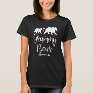 T-shirt Femme Ours Floral Correspondant Les Costumes De Fa