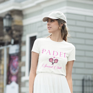 T-Shirt Femme Padel & Emblème du Social Club en Ro