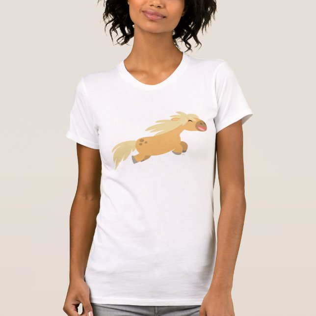 T-shirt femme Palomino Pony Cartoon mignon (Devant)