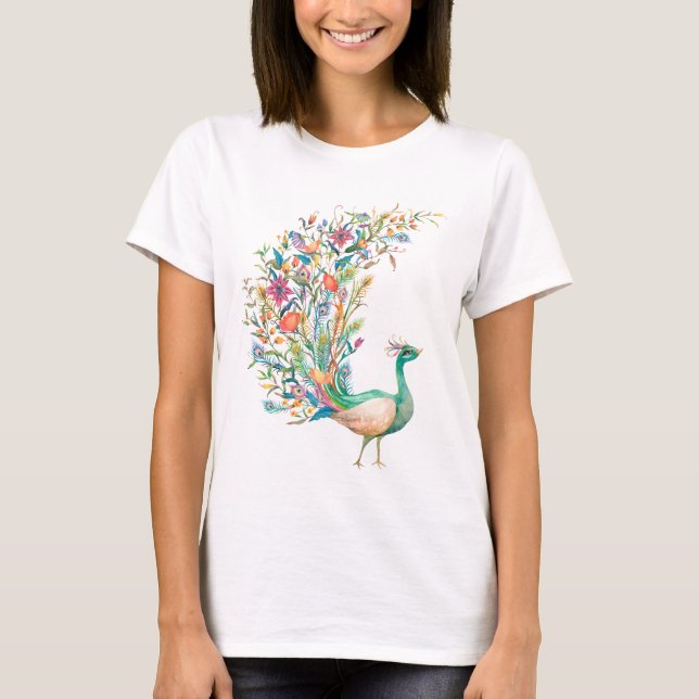 T-Shirt femme Paon (Devant)