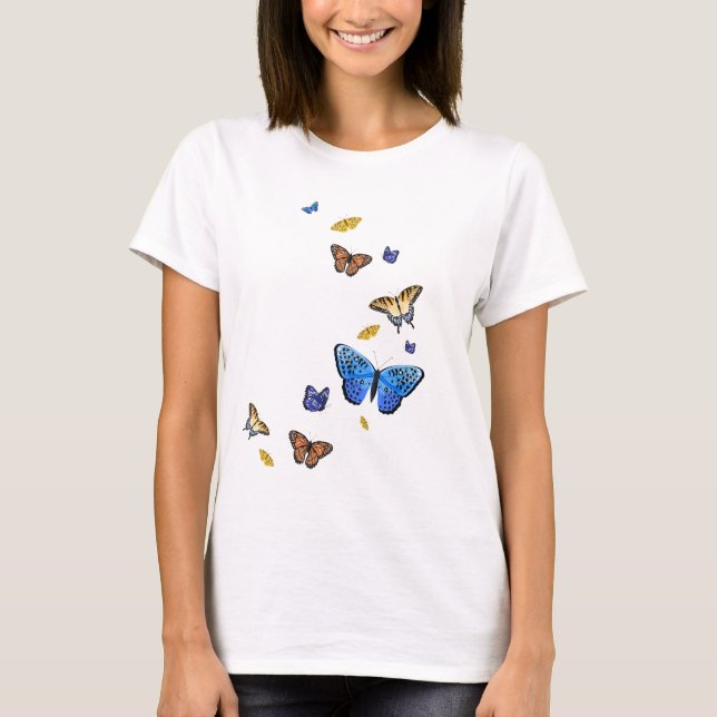 T-shirt femme papillon (Devant)