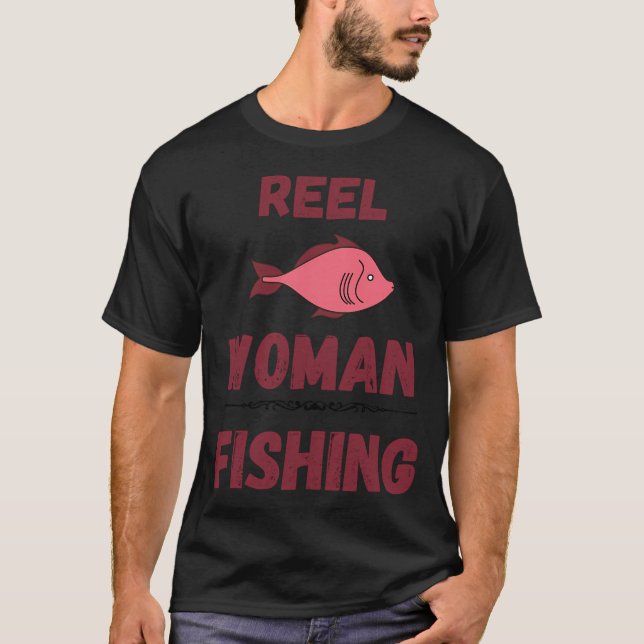 T-shirt Femme pêcheuse à la bobine (Devant)