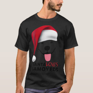 T-shirt Femme Père Noël aime Samoyeds Chien Chien Chien Ch
