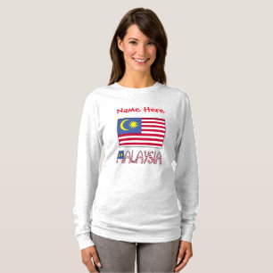 T-shirt Femme Personnalisation Malaisie Drapeau Malaisien 
