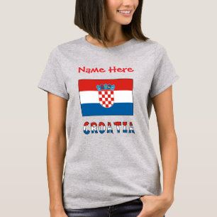 T-shirt femme personnalisé Drapeau Croatie