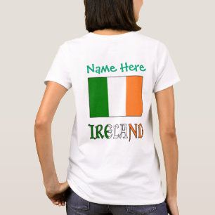 T-shirt femme personnalisé Drapeau de l'Irlande Hé