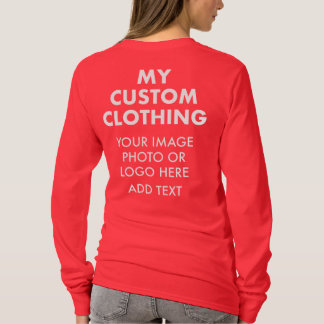 T-SHIRT FEMME PERSONNALISÉE ROUGE MANCHE LONGUE
