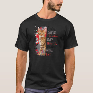 T-shirt Femme Petit Chat Maman Valentines Jour Chat Mama F