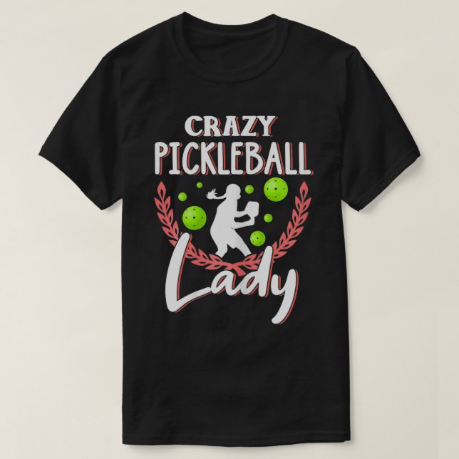 T-shirt Femme Pickleball Funky Pickleball Lady Picklebal (Design devant)