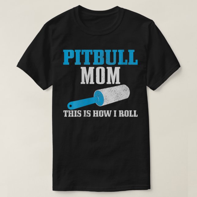 T-shirt Femme Pitbull Maman Chien Cheveux Drôle Pitbull Ma (Design devant)