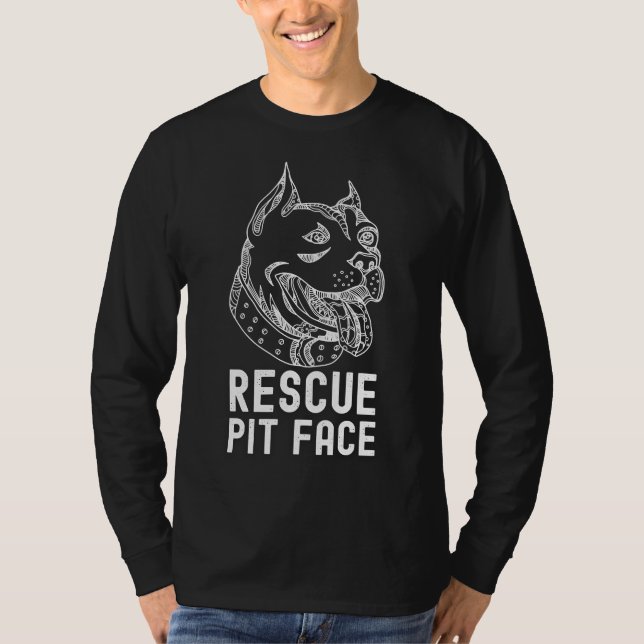 T-shirt Femme Pitbull Secourt Pit Visage Drôle Mignonne Pi (Devant)