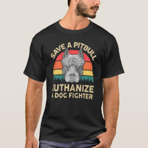T-shirt Femme Pittie Maman Sauver Un Pitbull Euthanasier U