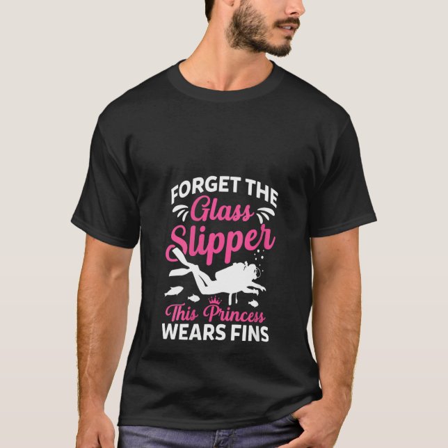 T-shirt Femme Plongée Plongée Plongée Fille Oublier verre  (Devant)