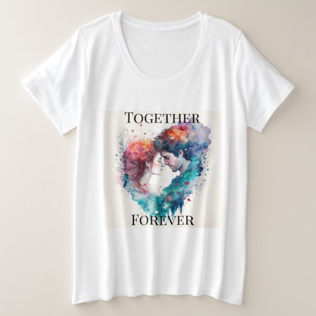 T-shirt Femme plus taille pour toujours (Design devant)