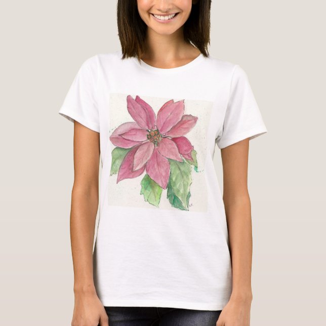 T-shirt femme Poinsettia (Devant)