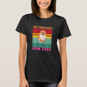 T-shirt Femme Pomeranian Chien propriétaire Meilleure mama