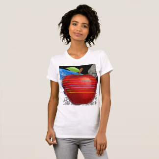 T-shirt femme pomme espace coeur chemise