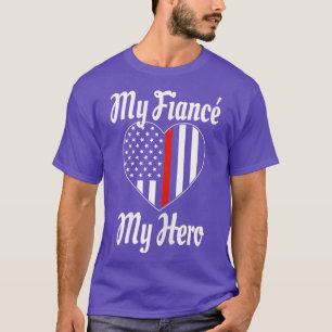 T-shirt Femme Pompier Fiance Chemise mignonne Fière Feu