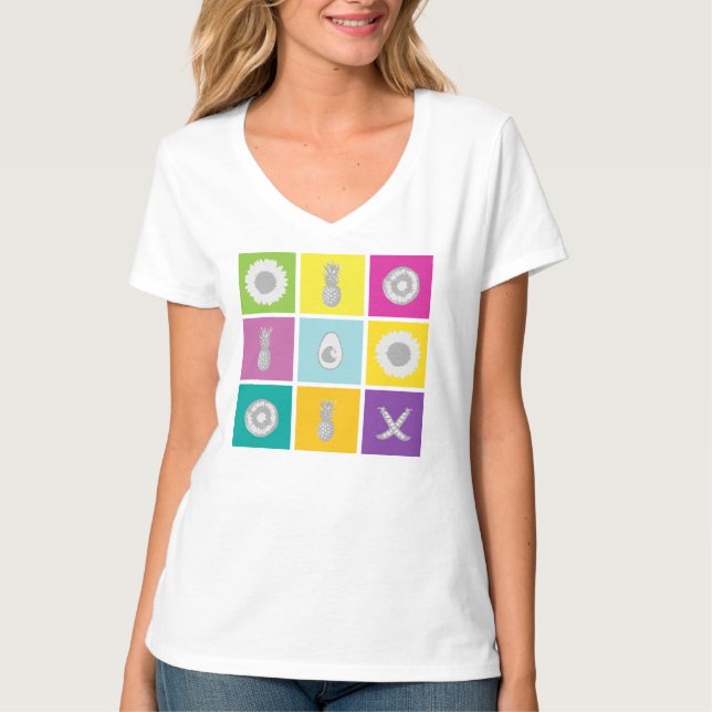 T-shirt femme Pop Art Botanical & Fruit (Devant)