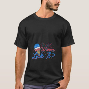 T-shirt Femme Popsicle Glace Feu d'artifice Wanna Lick It 