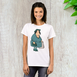 T-shirt Femme portant des sacs