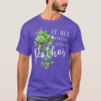 T-shirt Femme Pothos Houseplant Plante Lover Cadeau Crazy 