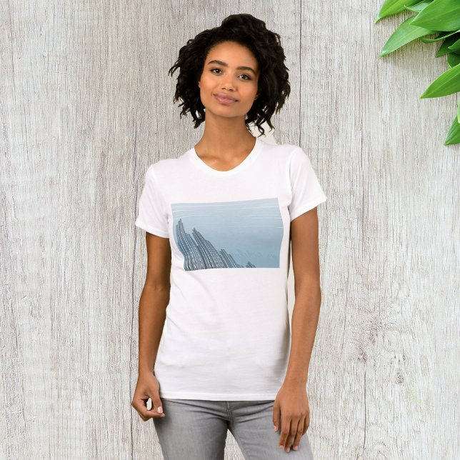 T-shirt Femme pour gratte-ciel de la ville (Créateur téléchargé)