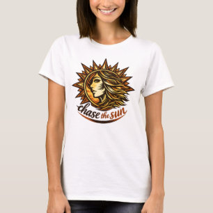 T-shirt Femme Poursuivant le Soleil Lumière Intérieure Lib