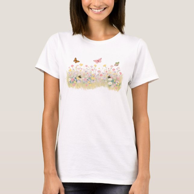 T-Shirt Femme Prairie d'Été (Devant)