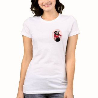 T-shirt femme pr&#232;s du corps illustration unique