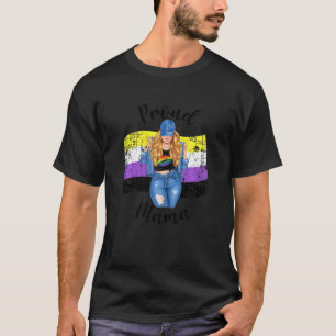 T-shirt Femme Pride non binaire Fière Mama Gay pride Lgbtq