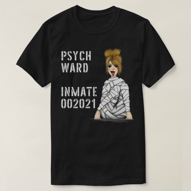 T-shirt Femme Psych Costume de garde Détenu Prisonnier (Design devant)