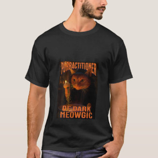 T-shirt Femme Purractionnatrice de Dark Meowgic Wizard Cat