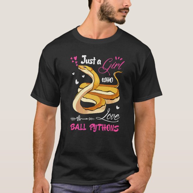 T-shirt Femme Python Royal Juste Une Fille Qui Aime Python (Devant)