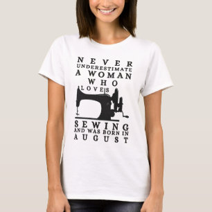 T-shirt Femme qui aime coudre et est née en août