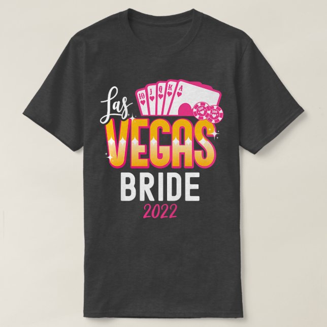 T-shirt Femme qui correspond Las Vegas 2022 Mariage marié  (Design devant)