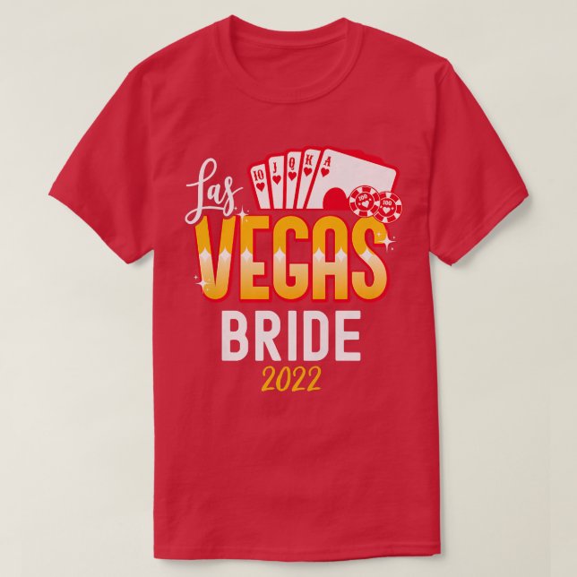 T-shirt Femme qui correspond Las Vegas 2022 Mariage marié  (Design devant)