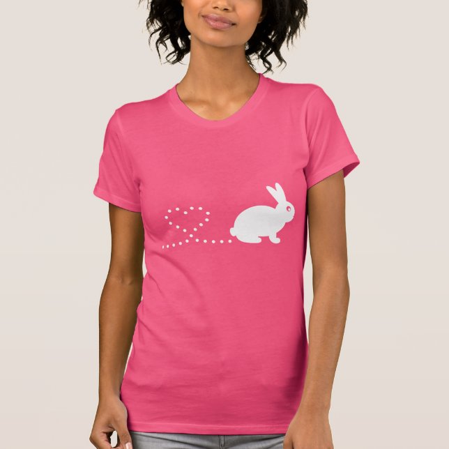 T-shirt femme Rabbit Coeur Pooping (Devant)
