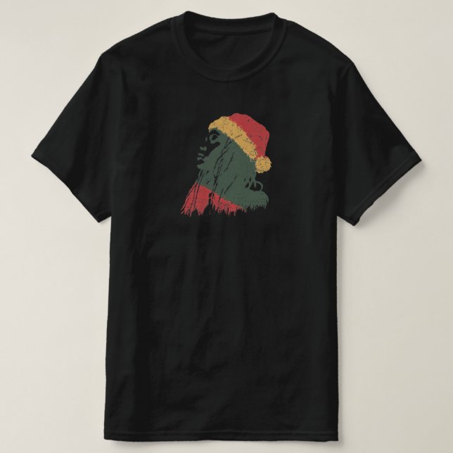 T-shirt femme rastafarienne de Noël (Design devant)