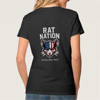 T-shirt femme Rat Nation Country over party
