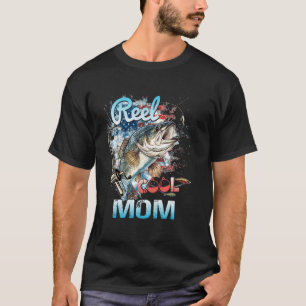 T-shirt Femme Reel Cool Maman Américaine Drapeau Drôle Amu