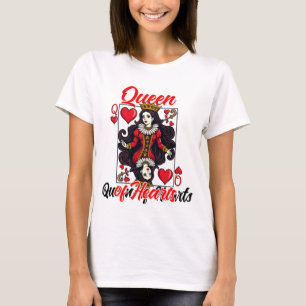 T-shirt femme Reine des Coeurs Jouer carte