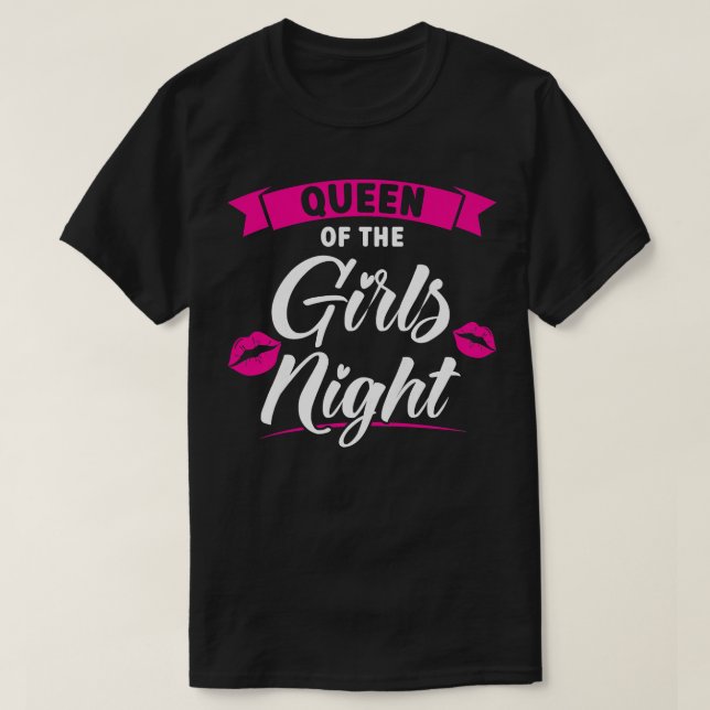 T-shirt Femme reine des filles fête de nuit femmes mariée (Design devant)