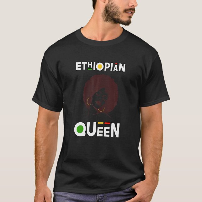 T-shirt Femme reine éthiopienne Diva Africaine Prid (Devant)
