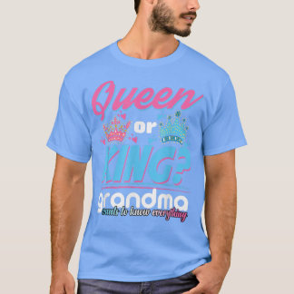 T-shirt Femme Reine King Grand-mère Genre Révéler rose ou 