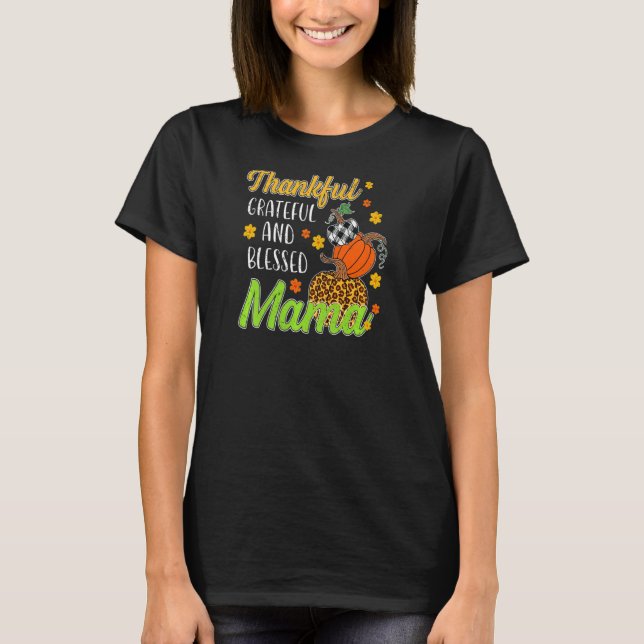 T-shirt Femme Remerciements Grateful Blessé Maman Automne  (Devant)